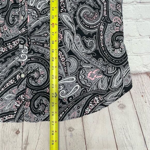 Chaps Women's Long Sleeve Paisley Button-Up Blouse Top Size 1X Floral M185 -4 - Picture 3 of 13